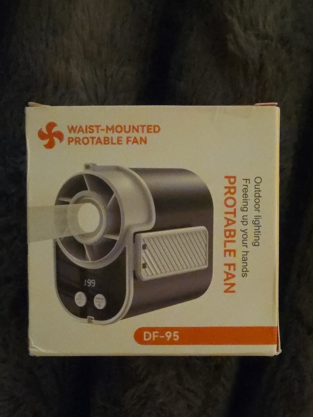 Portable Waist-Mounted DF-95 Fan With Light - Green